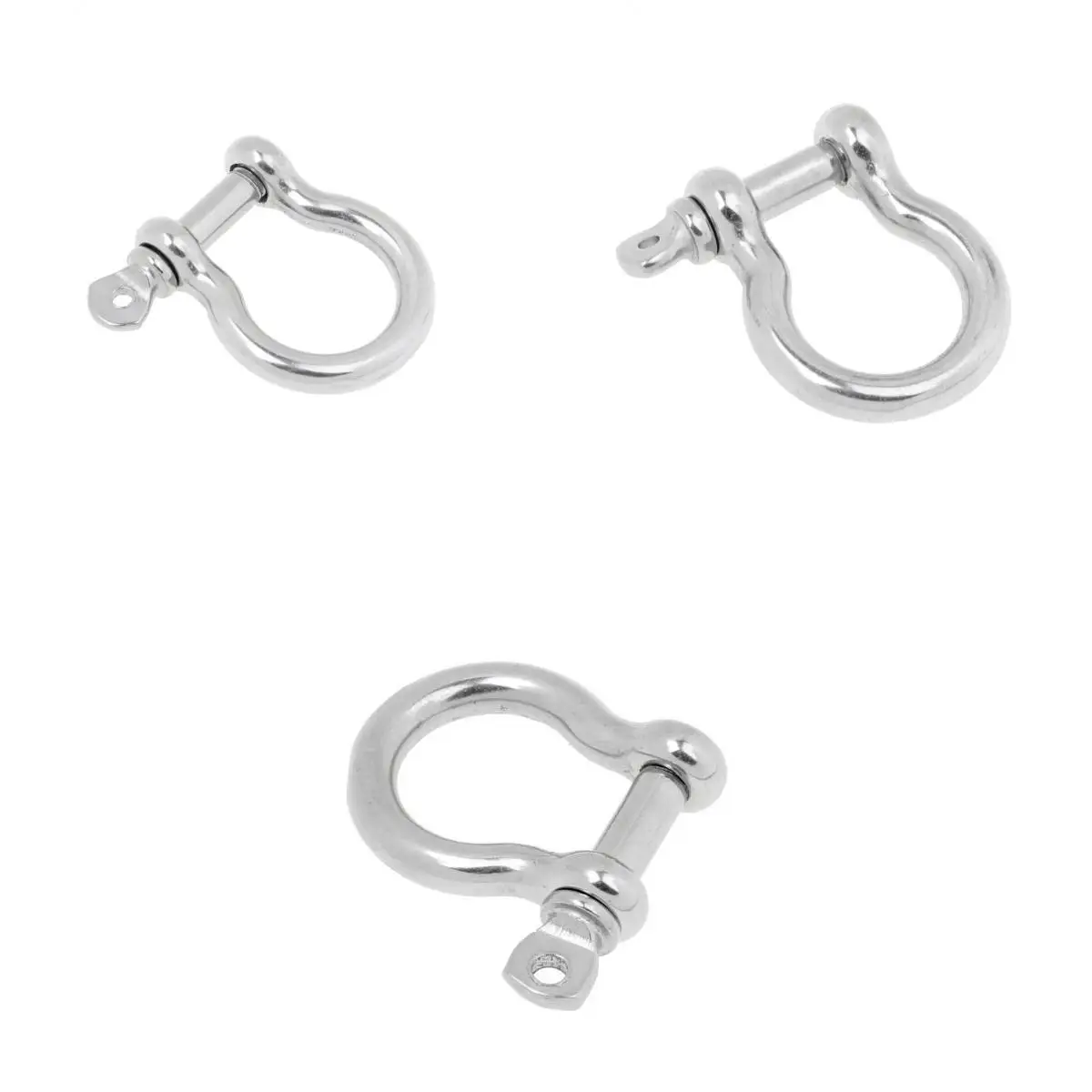 3 Size Marine Boat Chain Rigging Bow Shackle Captive Pin 304 Stainless Steel