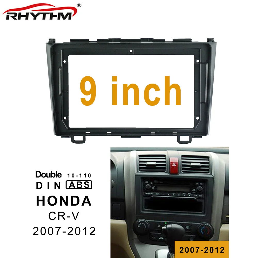 

9 inch 2din car radio Fascia For Honda CRV 2007 - 2011 Stereo Panel Dash Mount Installation Double Din car DVD frame In-dash