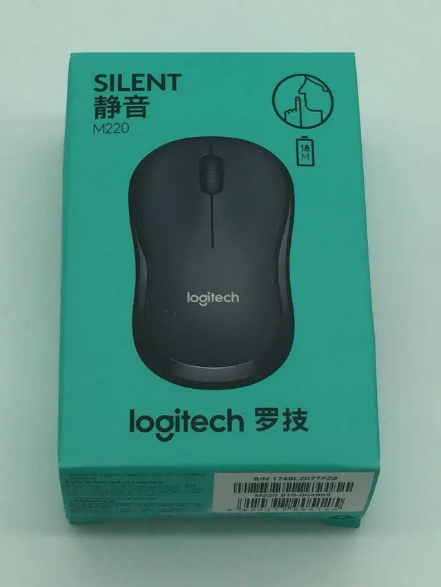 Беспроводная мышь logitech M220, бесшумная мышь с 2,4 ГГц, Высококачественная оптическая эргономичная компьютерная игровая мышь для Mac OS/Window 10/8/7