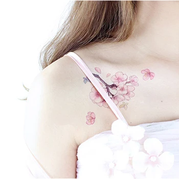 

Small Fresh Temporary Tattoo Sticker Girls Clavicle Shoulder Hand Arm Fake Tatoo Stickers Waterproof Flash Tatto For Girl Women