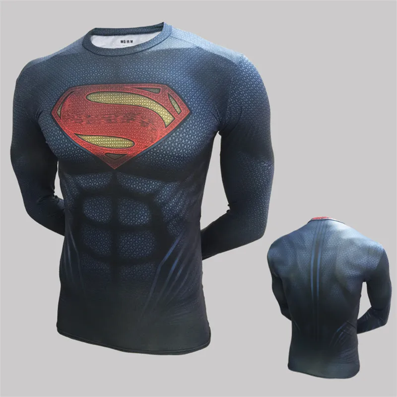 

Marvel Superhero Compression shirt Men Women Cycling Base Layers Bicycle long Sleeve Shirt Highly Breathbale Underwear Jersey