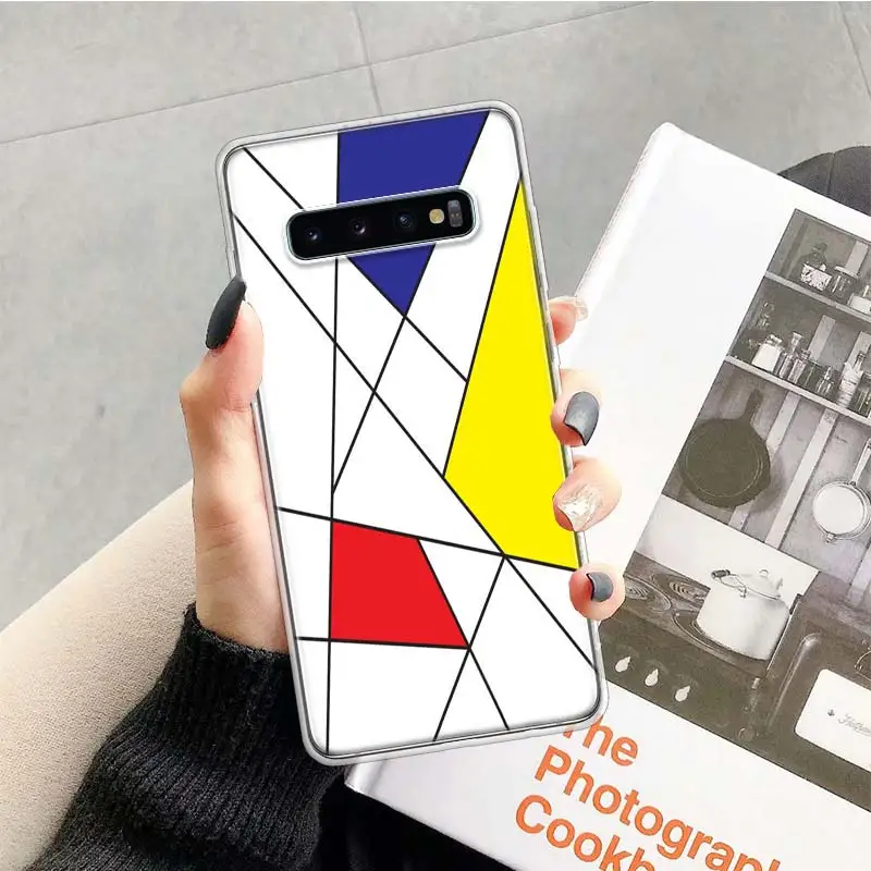 Мондриана сетки чехол для samsung Galaxy A10 A20E A30 A40 A70 M30S A50S A6 A7 A8 A9 плюс мягкий чехол для мобильного телефона чехол Coque - Цвет: TR300-4