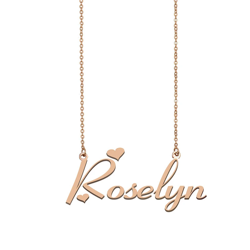 Roselyn con para y niña, colgante personalizado oro, mejores amigos, cumpleaños, boda, Navidad, Día de la madre|Personalizado Collares| - AliExpress