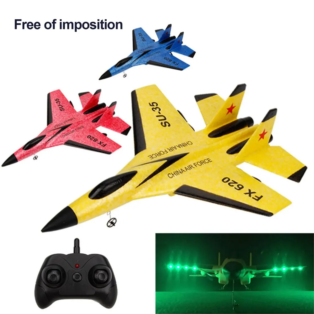 2.4G Brinquedo Modelo Avião De Controle Remoto SU35 RC Com Luz