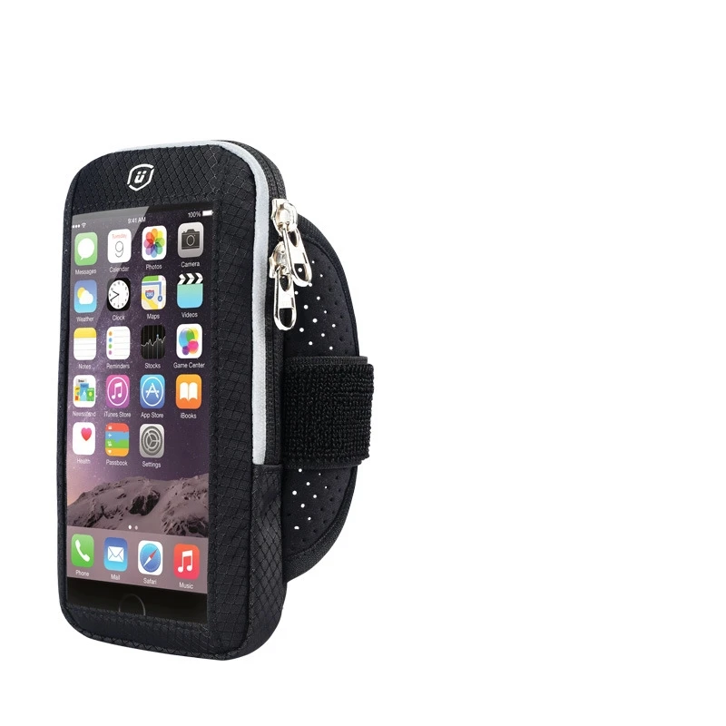 Black Arm Bag Vilead ПВХ нейлоновая сумка для бега, водонепроницаемая, видимый сенсорный держатель для мобильного телефона, сумка, регулируемая, для мужчин и женщин, для велоспорта, спорта, фитнеса, сумка на руку - Цвет: Black Arm Bag