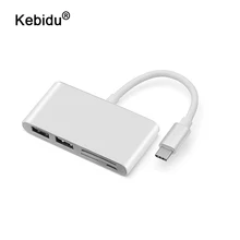 Kebidu USB C концентратор 5 в 1 Тип C для SD/TF кард-ридер OTG USB 3,1 концентратор адаптер высокоскоростной для MacBook Air Pro huawei Xiaomi samsung