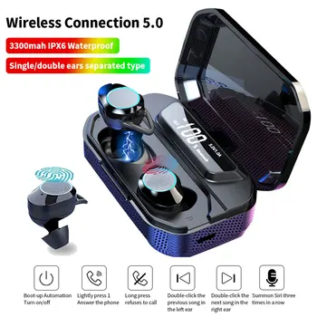 

5.0 Bluetooth G02 TWS Wireless Earphone Active Noise Cancellation Headset IPX6 Waterproof HiFi Stereo Earbuds With Microphone