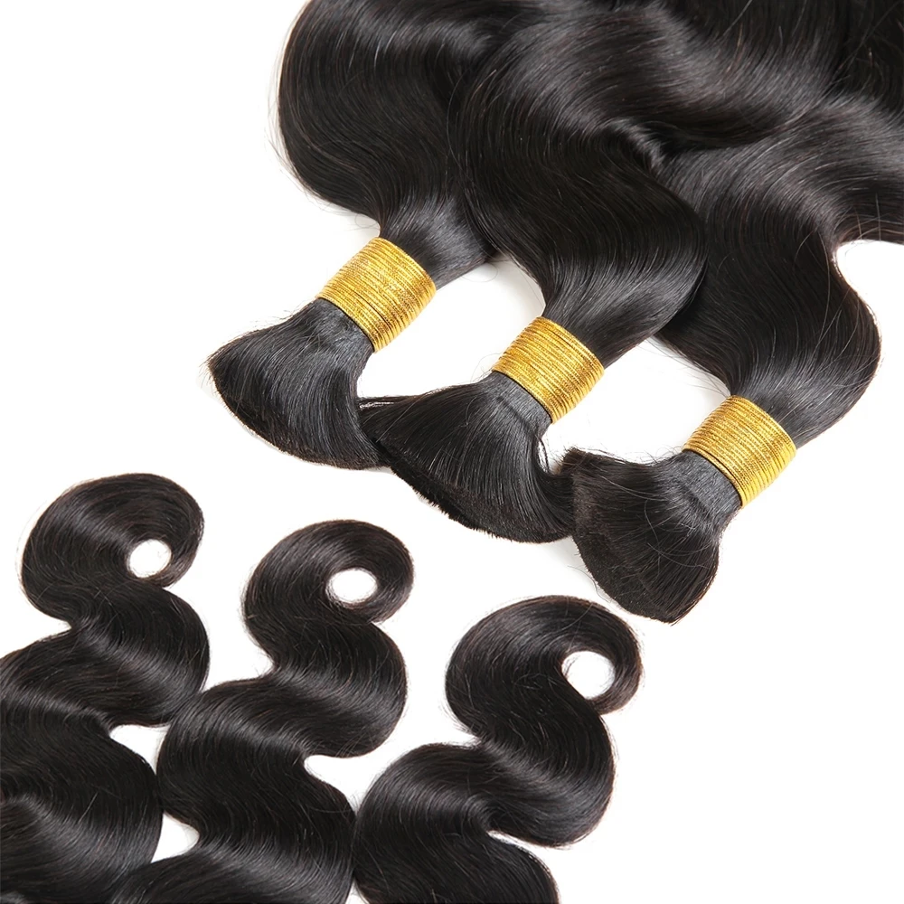 Brazilian Remy Bulk Hair Extensions 100g Body Wave Bulk Hair For Braiding No Wefts Remy Hair Braiding Hair Bulks For Black Women