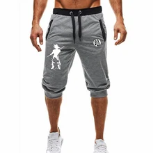 Summer Лето мужские Шорты повседневные шорты Мода Dragon Ball Гоку печать спортивные штаны Фитнес короткие Jogger мужская одежда