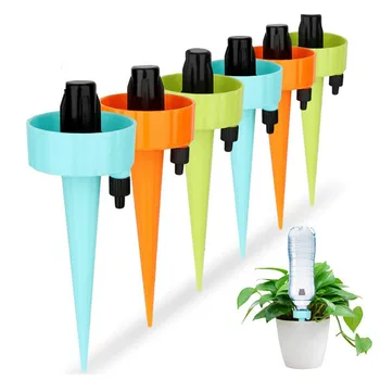 

6 Pcs Plant Waterers Automatic Drip Garden Bottle Self-irrigating Waterer Irrigation Plants Sprinkler Spikes Taper Watering Item