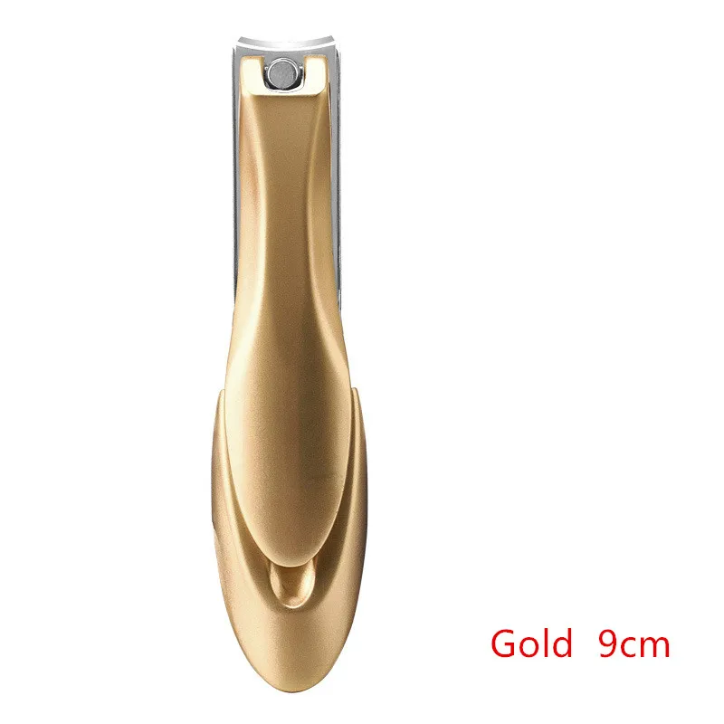 Gold 9cm Нержавеющая Сталь Анти-всплеск ногтей резак супер резкость ногтей клипер для пальцев ног - Цвет: Gold 9cm