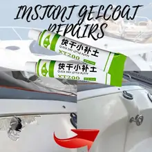 Pâte de réparation de bateau en fibre de verre, mastic à séchage rapide, peinture réparatrice, rayures, Agent de peinture gris, remplissage des yeux