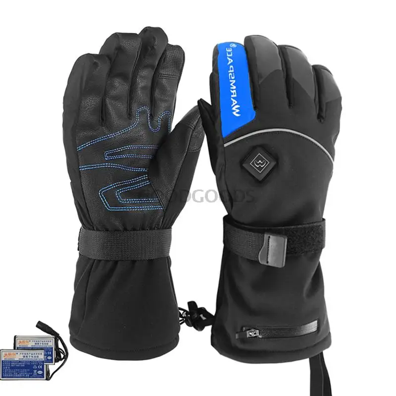 

WARMSPACE Electric Heated Gloves Temperature Control Rechargeable 4000mAh Lithium Battery Skiing Motorcycle Bicycle Gloves