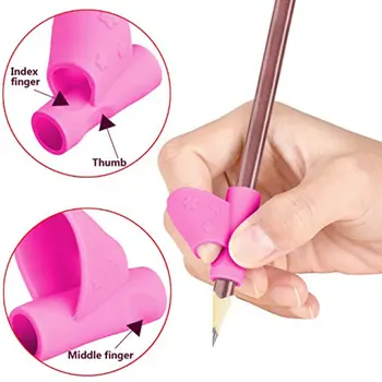 

3pcs Silicone Writing Aid Grip for Kids Pencil Grips Kids Learning Hold Pen Writing Posture Correct Pencil Holder Tools