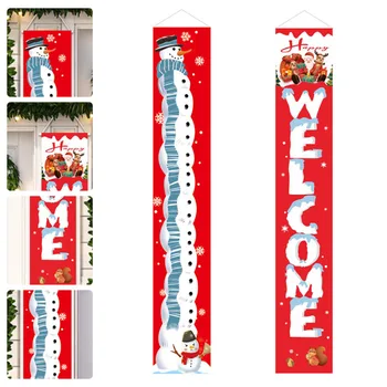 

1 Pair Home Couplet Durable Chic Xmas Couplets Christmas Hangers for Store Xmas Door