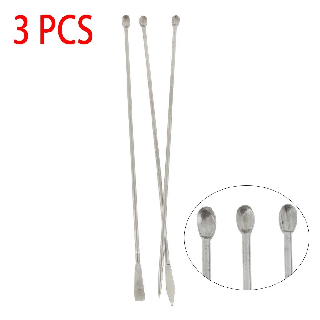 Lab Spoon Spatula 3PCS Stainless Steel For Lab Powder Measuring Sampling Mixing Scoop