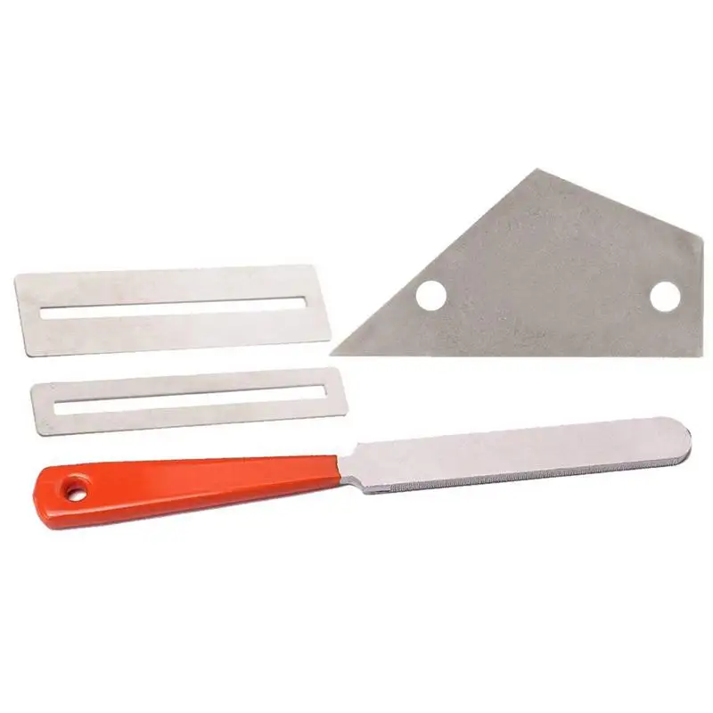 Hot Stainless Steel Guitar Fret File+Fret Rocker Level+Fingerboard Protector Guitar Luthier Tool