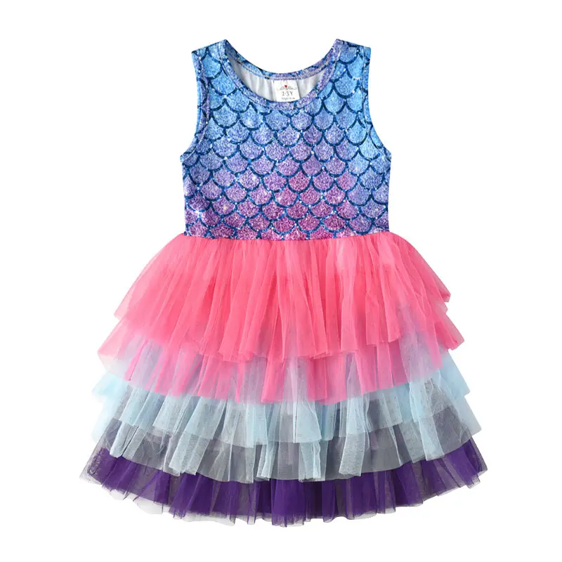 DXTON Girls Clothes 2020 New Summer Princess Dresses Flying Sleeve Kids Dress Unicorn Party Girls Dresses Children Clothing 3-8Y baby girl skirt clothes Dresses