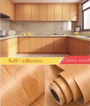

Waterproof Wood Vinyl Wallpaper Roll Self Adhesive Wall Paper Doors Cabinet Desktop Modern Furniture Decor Wall Stickers