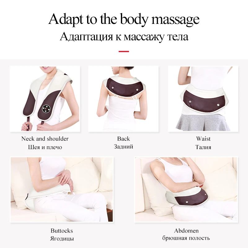 Jinkairui Electrical Massage Beat Back Shoulder Body Neck Massager 99 Mode Multifunctional Shawl LCD Screen Car/Home Massager