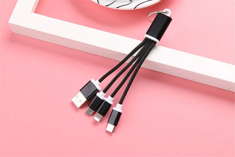 3 в 1 брелок Портативный микро Тип usb C мульти Зарядное устройство кабель для huawei p30 p20 y9 honor 20i 9 lite 9i 9x 8x 7c 7x 8a Примечание 10 8