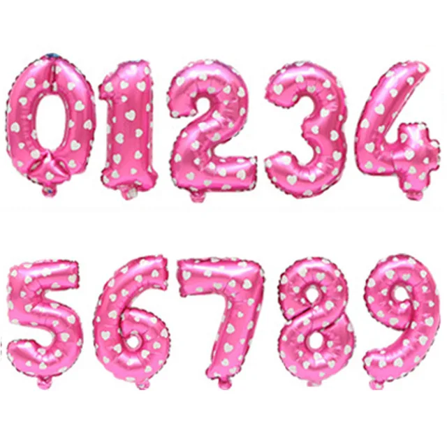 thumbnail image 1 of Globos digitales con números de papel de aluminio dorado y plateado de 16, 32 y 40 pulgadas, para cumpleaños, bodas, fiestas, suministros para baby shower, 1 of 5