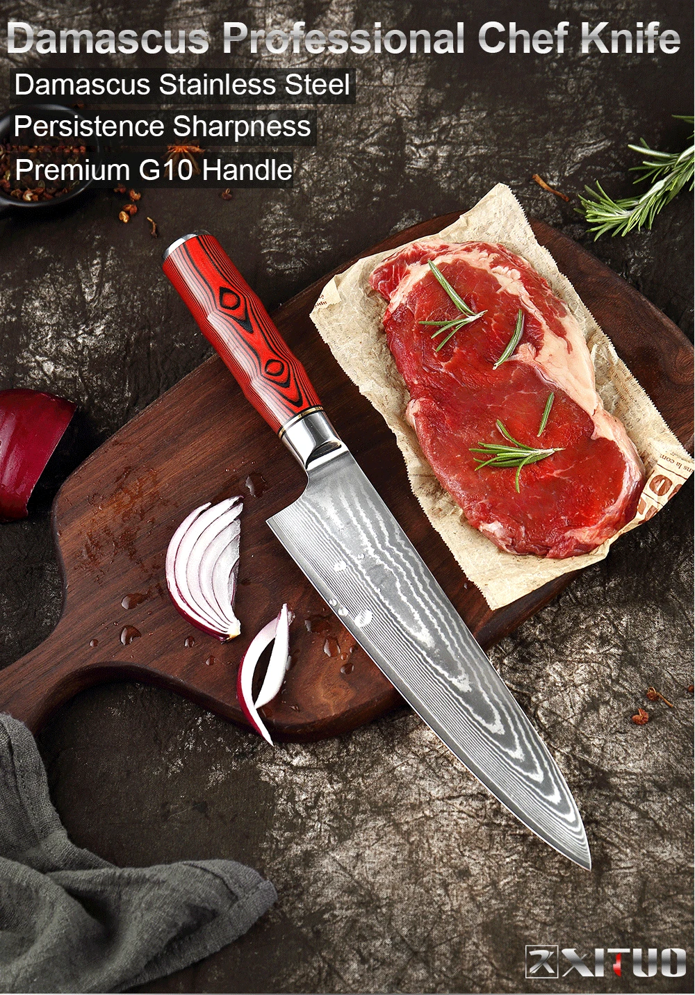 Buy XITUO 8 Inch Kitchen Chef Knife Damascus Professional