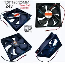 

2P 30DB 120*120*25MM 0.25A 2800+10%RPM New 24V 12V High Speed 12025 12CM Cm Computer Case Power Inverter Industrial Radiator Fan