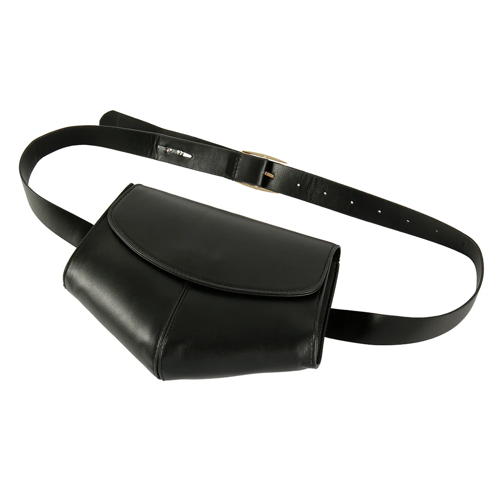 

Fanny Pack Ladies 2019 New Fashion Women PU Leather Waist Belt Bag Mini Disco Waist bag Small Shoulder Bag