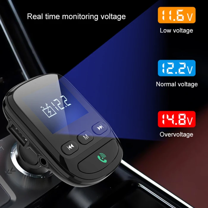 Автомобильное зарядное устройство Bluetooth fm-передатчик Радио MP3 USB беспроводной комплект громкой связи AS99