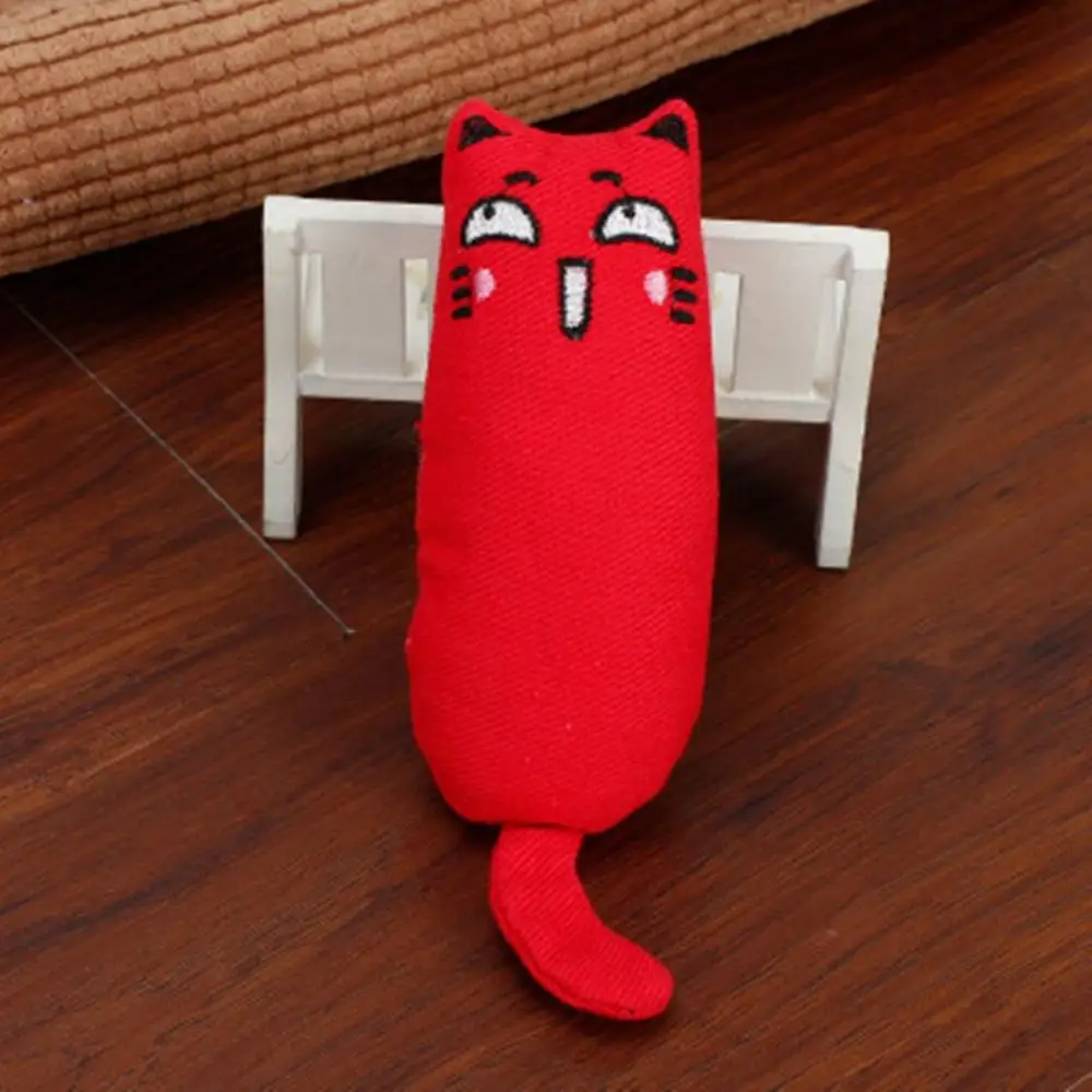 red Новая кошачья мята, забавная игрушка, игрушка для питомцев, кошачий хвост, 1 шт., когти, подушка, зубы, шлифовка, Мягкая интерактивная, необычная игрушка для кошек, шлифовальная кошачья мята - Цвет: red
