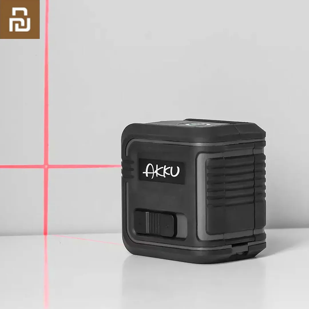  Лазерный уровень Xiaomi Mijia AKKU, самонивелирующийся 360 горизонтальный вертикальный крест, супермощный Красный инфракрасный лазер для умно…