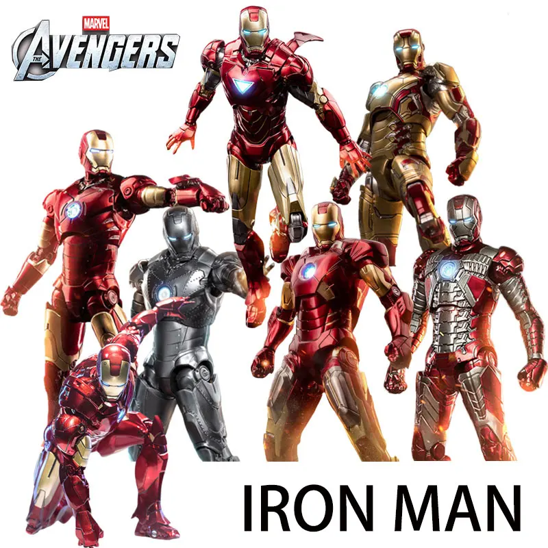 Экшн-фигурка Marvel Железный человек MK1 MK2 MK3 MK4 MK5 MK6 MK7 MK42 7 дюймов фильм железный МК