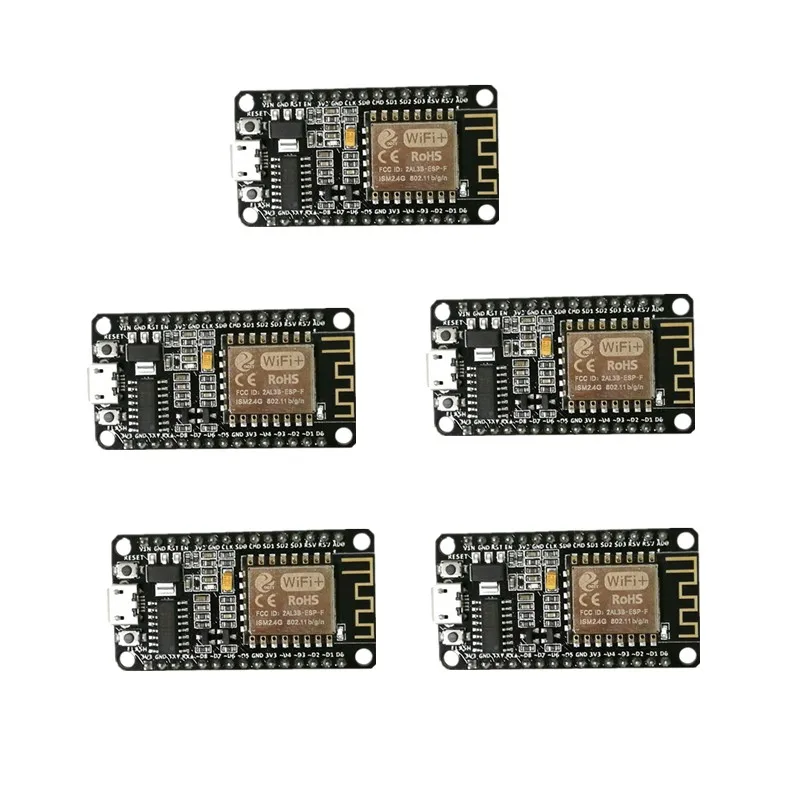 5pcs 5 шт./лот V4 NodeMCU макетная плата на основе ESP8266 Совместимость с NodeMCU ESP-12E ESP12E DevKit Lua беспроводной WiFi IoT - Цвет: 5pcs