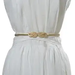 Женские Подиумные модные эластичные металлические пояса женские корсеты пояс с пряжкой декоративный пояс R2011