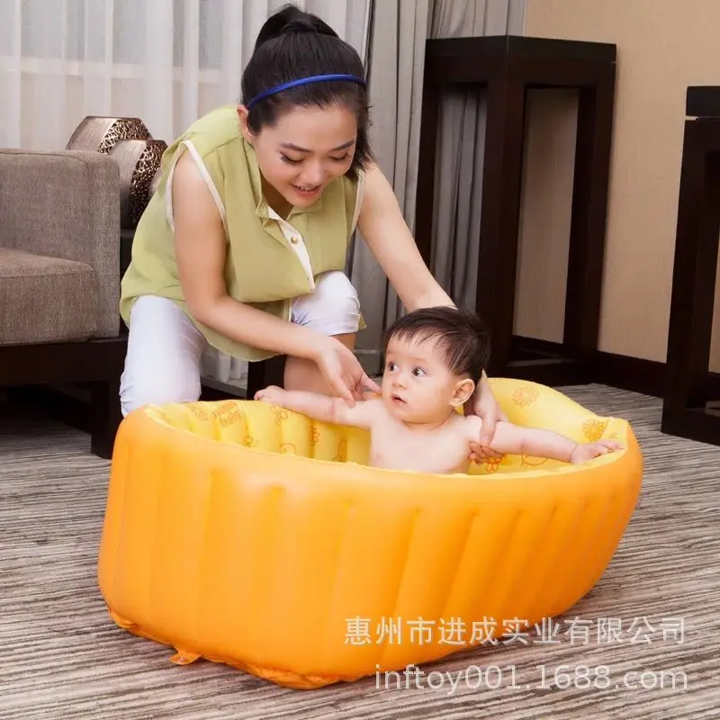 

PVC Inflatable Baby Bathtub a Large Amount Inflatable Infant Tub Paddling Pool