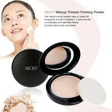 Abody лицо макияж пудра кожи полупрозрачный порошковой косметики отделки пудра с буфами на рукавах природа Цвет спрессованная основа для гладкого бритья