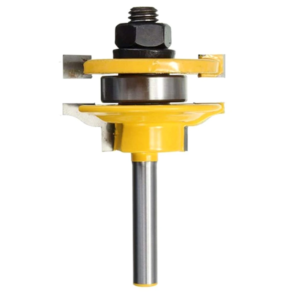 

2Pcs End Milling Router Bits Cutter Hardness High Steel Bits 7.5cm Length Bit Tool 1/4 " Shanks Tips for Woodworking Polishing