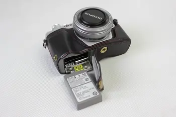 

Photo Camera pu leather Bag Body Case For Olympus OM-EM10II EM10III PEN-F EM5 MarkII EM5ii Protective sleeve pedestal box