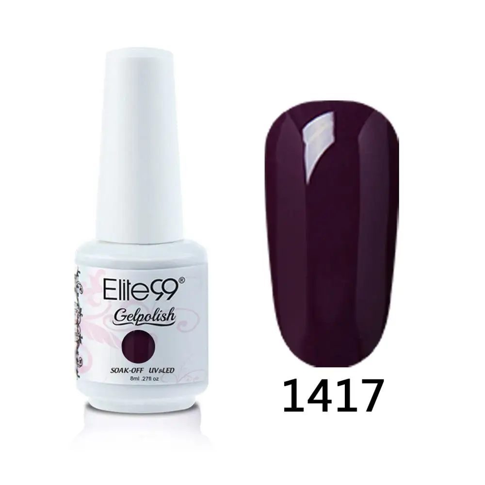 Elite99 8 мл Гель-лак для ногтей Vernis Полупостоянный лак для ногтей УФ-гель лак для ногтей эмаль для маникюра Лак для ногтей - Цвет: 1417