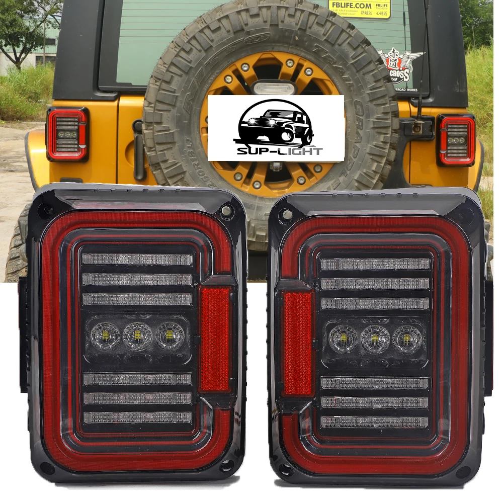 

Pair LED Taillight Rear Back Bumper Light Parking Back up Reverse Brake Tail Light Lamp 2007~2016 For Jeep Wrangler JK