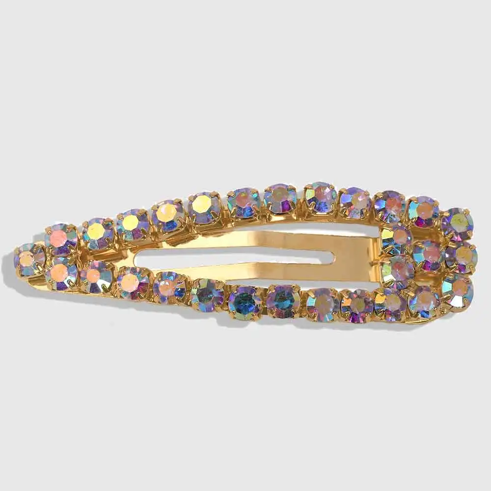 Best lady Bohemia Crystal Снежинка заколки для волос для женщин и девочек многоцветные Свадебные украшения для волос BA модная заколка-пряжка для "конского хвоста" - Окраска металла: 12