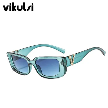 

Narrow Gorgeous Cat Eye Sunglasses Woman Small Square Metal decoration Sunglasses Men Vintage Retro Glasses oculos feminino