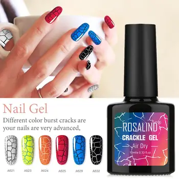 

Crack Nail Gel Soak Off 3D Nail Art Gel Varnish Crack Nail Polish Crackle UV Gel Polish 12 Color Need Led Lamp Nail Art Gel