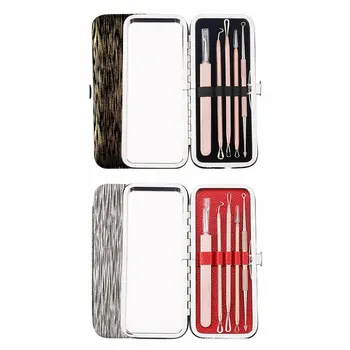 

Stainless Steel Acne Needle Artifact Acne Needle With Large Mirror Acne Blackhead remover Tool 5 Piece Set