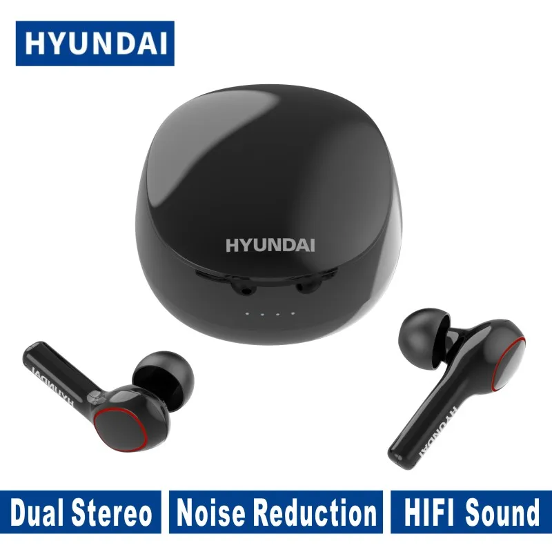 

Hyundai HT28 Earbuds Dual TWS Stereo Sports Wireless Bluetooth Headset 5.0 Waterproof Silicone Earbuds Bluetooth Headset