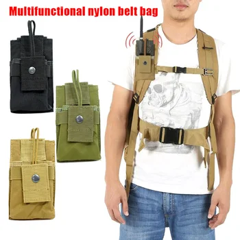 

Outdoor multi-functio Men Molle Radio Nylon Pouch Belt Bag Protective Pack Case Sports Purse H66