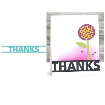 

Block Word Thanks Metal Cutting Dies Stencil for DIY Scrapbooking Photo Album Embossing Paper Cards Decorative Crafts Die Cuts