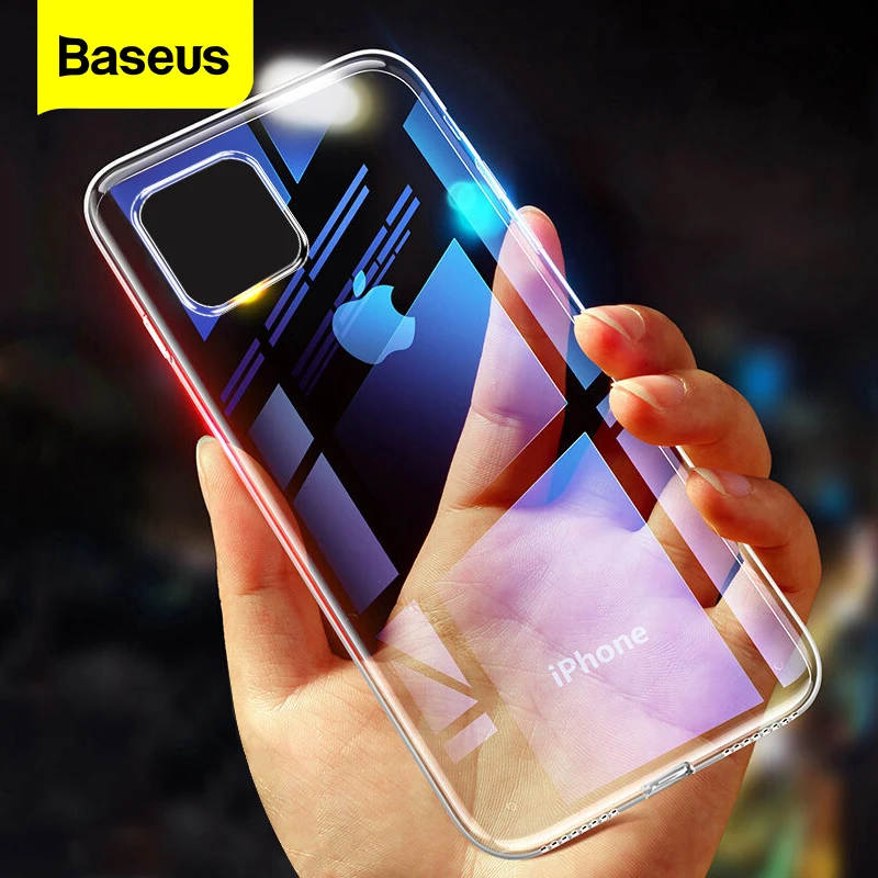 Чехол Baseus для iPhone 11 Pro Max ультратонкий мягкий прозрачный силиконовый чехол из ТПУ