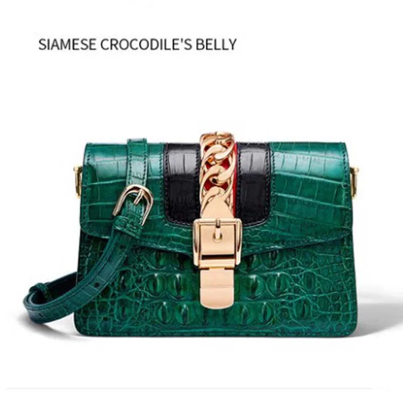 

FENGE Crocodile leather skin bag for female cross-body bag women single shoulder bag new fashion bag women handbag